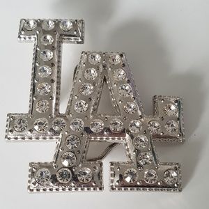 Vintage Belt Buckle Silver Color with Stones